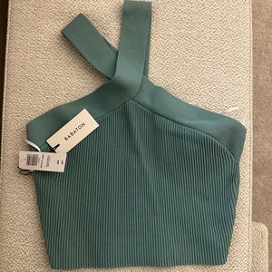 Babaton aritza sculpt knit crop top